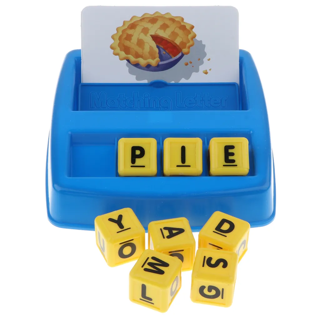 Jogo de letras do alfabeto montessori, brinquedos educativos, para crianças, cartas de palavra em inglês, jogo de tabuleiro para aprendizagem precoce