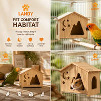 Nichoir en bois massif personnalisé, écologique, pour perroquets, maison de reproduction pour oiseaux, décoration de cage, accessoires pour animaux de compagnie