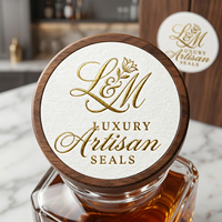 Autocollants en papier texturé blanc avec logo personnalisé, gaufrage à chaud en feuille d'or, emballage de luxe, étiquette adhésive fabriquée en Chine, cadeau artisanal