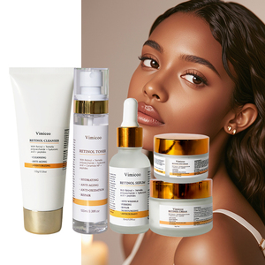 Set de Cuidado Facial con Retinol y Logotipo Personalizado, Blanqueador, Hidratante, Antienvejecimiento, Cosméticos Veganos, Belleza Orgánica, <span class=keywords><strong>Kit</strong></span> de Cuidado Facial <span class=keywords><strong>Coreano</strong></span> - Product Image 1