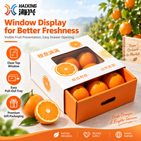Boîte cadeau en carton ondulé imprimé sur mesure, boîte d'expédition de fruits en carton ventilée et portable pour les oranges