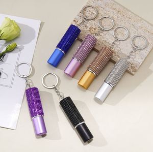 Wholesale 5ML <b>Mini</b> Perfume Keychain, Diamond-encrusted Press Spray Bottle, Portable Compact Refillable Perfume Gift - Product Image 5