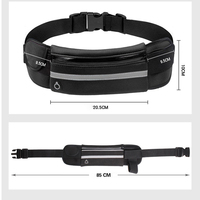 Sac de taille imperméable en néoprène pour la course à pied, ceinture de sport pour marathon avec porte-téléphone et porte-bouteille