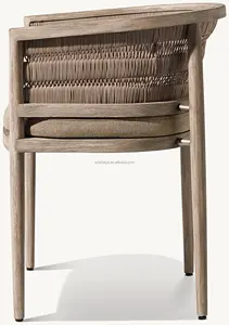 NUSA, estilo contemporáneo, nuevo diseñador, muebles de exterior de teca sólida de gama alta, sillón de comedor de teca para Hotel, Patio Resort - Product Image 5