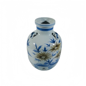 Jarrón de Porcelana Chino Antiguo Hecho a Mano, Ecológico, <span class=keywords><strong>con</strong></span> Boca en Forma de Girasol, <span class=keywords><strong>con</strong></span> Diseño de Aves y Flores, para Decoración del Hogar - Product Image 2