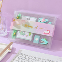 Ensemble de papeterie cadeau IDM, fournitures scolaires de haute qualité, trousse de papeterie pour la rentrée scolaire pour enfants, boîte en PVC