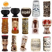 Verre de Cocktail Tiki Éléphant Hawaïen Créatif Unique en Gros, Tasses à Cocktail en Céramique Personnalisées, Verres Tiki