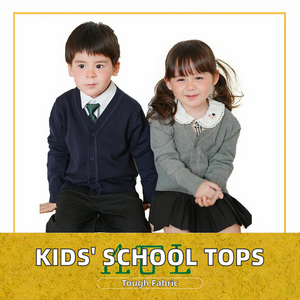 Vente en gros de cardigans en coton à manches longues pour enfants unisexes, grandes tailles, uniformes scolaires, pulls tricotés - Product Image 2