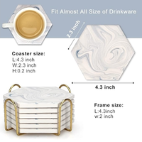 Sous-verres en céramique imitation sous-verres en céramique fabriqués en Chine 4x4 pouces carrés vierges sous-verres en céramique avec