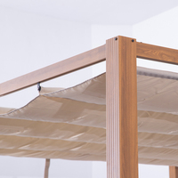 MIA Plié toit persienne Pergola aluminium extérieur moderne chinois en bois Gazebo