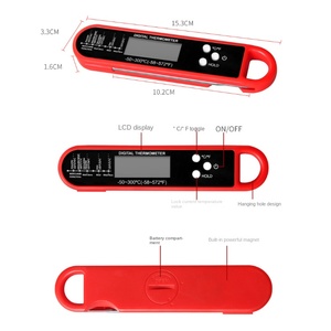 Termómetro Digital para Carne, de Lectura Instantánea, para Cocina, Barbacoa, Impermeable, con Sonda Plegable y Abrebotellas - Product Image 6