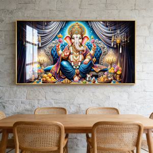 Pintura Decorativa de Pared de Lujo al por Mayor, Impresión HD, Nueva Pintura Islámica de Elefantes para Sala de Estar, Pintura de Porcelana de Cristal con LED - Product Image 3