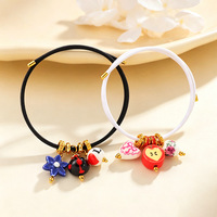 Collier magnétique coloré et tendance, pendentif en céramique multi-formes mignonnes en forme de petits animaux, bijoux DIY pour femmes