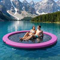 Hamac flottant gonflable pour piscine, île gonflable, transat de piscine pour adultes et enfants