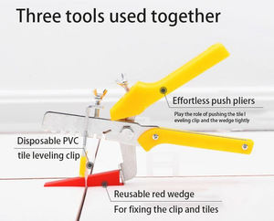 Usine de gros Niveleur de carreaux de <span class=keywords><strong>carrelage</strong></span> décoratif Push clamp Système de carreaux Outils d'installation en céramique Pinces - Product Image 4