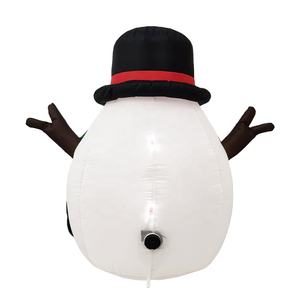 4FT Décorations Extérieures Mignon Bonhomme De Neige Assis Blow Up Noël Gonflables Bonhomme De Neige - Product Image 4