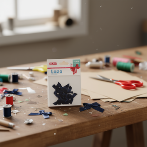 ILAN Lazo Ruban à nœud 10 mm bleu marine pour décoration artisanale, lot de 10 pièces - Product Image 3