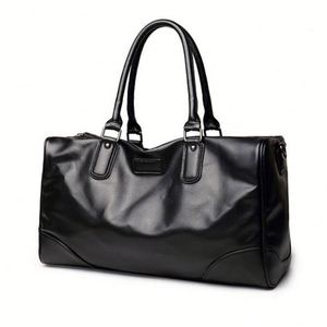 Bolsa de Deporte de Piel Sintética Negra de Gran Capacidad Personalizada al por Mayor, Bolsa de Viaje para Hombre - Product Image 2