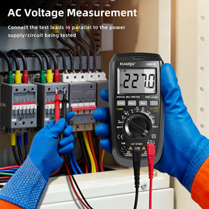 Kuaiqu Km61B Smart Multimeter mit Datenhaltefunktion und Max-Funktion, Cat III 600V 10A, professioneller elektrischer <span class=keywords><strong>Tester</strong></span> zur Fehlerbehebung in Stromkreisen - Product Image 3