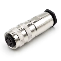 Conector Circular de Señal AISG C091 Amphenol Binder, Metálico, 5 Pines, 7 Pines, IP67, con Tornillo, Sensor, Enchufe Hembra M16, Impermeable