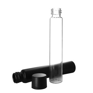 Tubes en verre borosilicate transparent personnalisables pour le stockage de cônes de petite, moyenne ou grande taille avec bouchons à sécurité enfant - Product Image 4