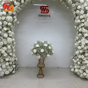 Nuevo Diseño Elegante para Decoración de Entrada en Eventos de Boda, Fondo Floral, Arco Floral Blanco - Product Image 2