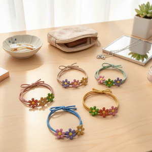 Tendance Mode Bandes Élastiques Élégant Dentelle Strass Acrylique Cheveux Cravates pour Femmes Offre Spéciale En Gros Accessoire - Product Image 3