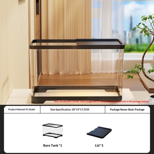 Fournisseur direct d'usine, aquarium transparent en forme de cylindre pour poissons et tortues, petit écosystème pour salon et balcon - Product Image 6