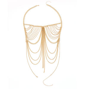 Origineel Ontwerp Roestvrij Staal 18K Goud <span class=keywords><strong>Sexy</strong></span> Bh Ketting Lichaam Sieraden Zomer Bikini Night <span class=keywords><strong>Bar</strong></span> Buik Ketting Groothandel - Product Image 5