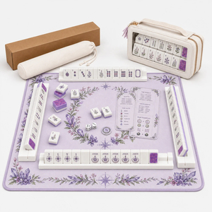 Luxury Purple Rose Wreath Mahjong Table Mat Noise Reduction Neoprene Game Play Mat with Travel Bag for <b>Gifts</b> - Product Image 3