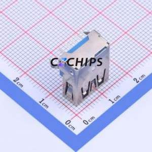 U-A-39DD-W-2 USB Connector Bent Lead Through Hole Connector Type-A USB 3.0 Female Right Angle Insert - Product Image 2