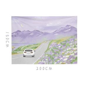 Tapiz de pintura al óleo de paisaje moderno, revestimiento de tela de pared decorativo grande para dormitorio, mesita de noche, dormitorio, decoración de pared elegante - Product Image 5