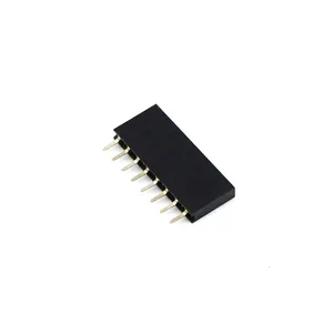 2.54mm pitch 2-40 pin soquete pcb única fileira fêmea Pin Header Feminino PCB Board Passo 2.54mm 8p Pin Header Connector