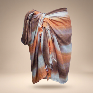 Pañuelo de playa de rayón unisex, estampado degradado, secado rápido y respetuoso con la maternidad, Pareo, estilo informal, seda de verano - Product Image 1