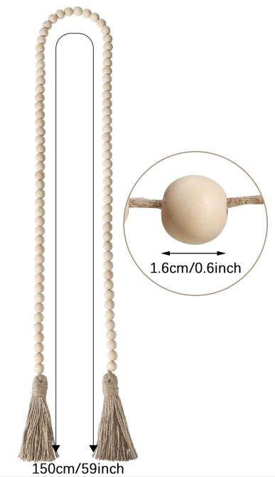 150cm wood bead garland