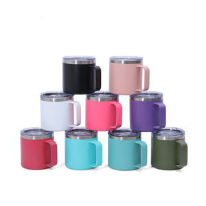 14oz Stainless Steel Vacuum <b>Insulated</b> <b>Mug</b> With Lid And Handle For Travel And Office Use - Product Image 2
