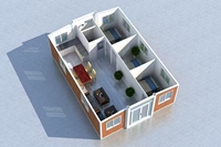 Conteneur extensible avec revêtement imperméable anti-UV pour appartement et maison conteneurisée
