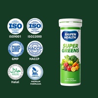 OEM/ODM Private Label Super Greens Vitamine Vegan Supplement Bruistabletten voor Volwassenen Ondersteunt de Immuunfunctie