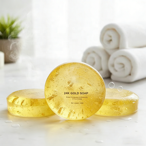 OEM ODM-jabón hecho a mano para la cara, oro de 24 quilates, blanqueador <span class=keywords><strong>Natural</strong></span>, jabón facial - Product Image 1