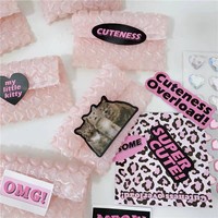 Transparent bulle Mailer courrier sac forme coeur sacs à bulles couleur menthe rose amour coeur bulle expédition Wrap