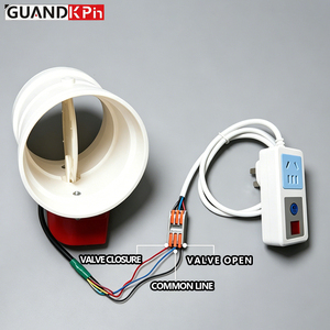 Kit de registre de ventilation automatique <span class=keywords><strong>pour</strong></span> <span class=keywords><strong>hotte</strong></span> aspirante, vanne de contrôle du débit d'air électrique avec prise d'alimentation <span class=keywords><strong>pour</strong></span> système CVC - Product Image 1