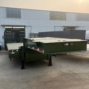 Semi-remorque à plateau surbaissé à col de cygne à 3 essieux, en acier robuste, 60/80/100 tonnes, pour le <span class=keywords><strong>transport</strong></span> d'équipements lourds - Product Image 4