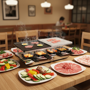 <span class=keywords><strong>Cloer</strong></span> 6435 Grill électrique à raclette avec plaque amovible en aluminium moulé sous pression 1200W 8 poêles antiadhésives - Product Image 6