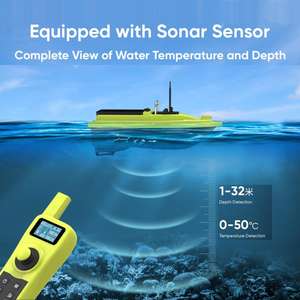 <span class=keywords><strong>Bateau</strong></span> d'appât de pêche télécommandé intelligent D36B 2.4G en gros, compatible avec capteur sonar et <span class=keywords><strong>GPS</strong></span>, portée de 500 m - Product Image 4