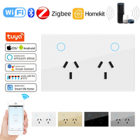 FIKO-Enchufe inteligente de Australia para EE. UU./Australia/Tailandia/Brasil/estándar americano con WiFi/Zigbee/Homekit/Tuya/aplicación Smart Life
