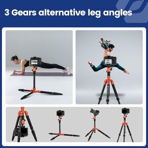 Monopié Desmontable <span class=keywords><strong>Fotopro</strong></span> para Videocámara, Soporta hasta 10 kg/17.63 lb, Trípode de Aluminio <span class=keywords><strong>Fotopro</strong></span> para Cámara DSLR - Product Image 2