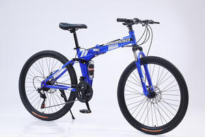 Vélo <span class=keywords><strong>de</strong></span> montagne pour adultes, vélo pliable tout-terrain, freins à disque doubles, cadre en alliage d'aluminium, absorption des chocs, vitesse variable - Product Image 3