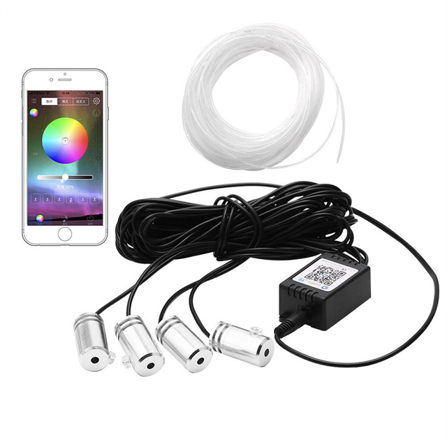 New App-Control RGB LED Strip Ambient Lamp Car Atmosphere Interior Light Retrofit Footlight Lighting