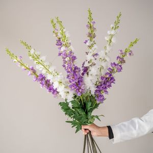 Flores Artificiales Mixtas de Tallo Único, de Plástico y Seda, Hechas a Mano, para Decoración de Bodas - Product Image 1