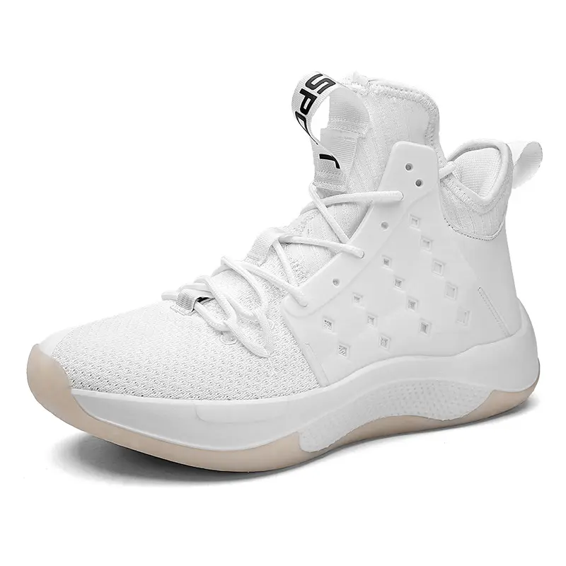 Baskets de sport pour homme, chaussures de basket-ball blanches